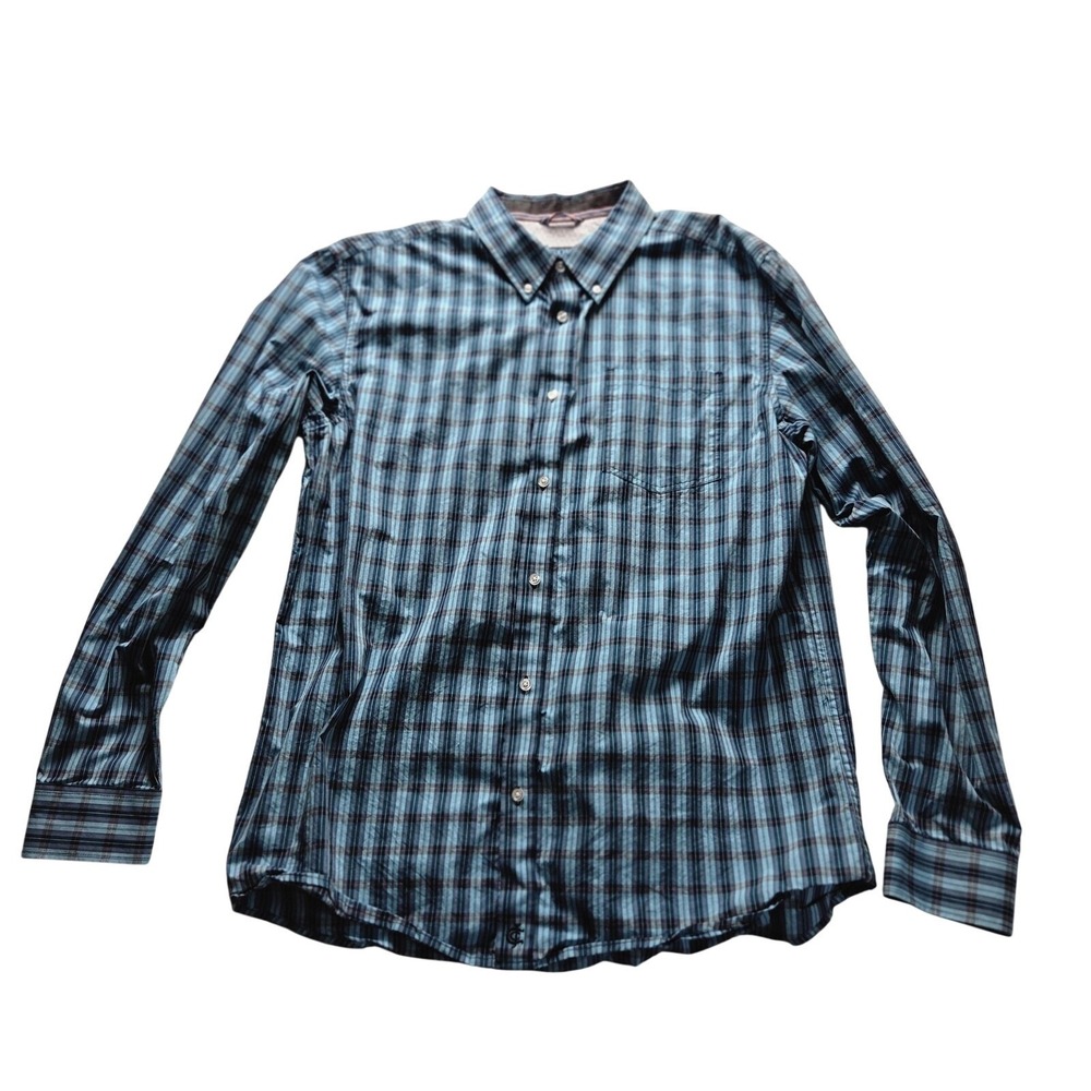 Cody James Shirt Mens Large Blue Plaid Western Long Sleeve Button Down CCLHBW9